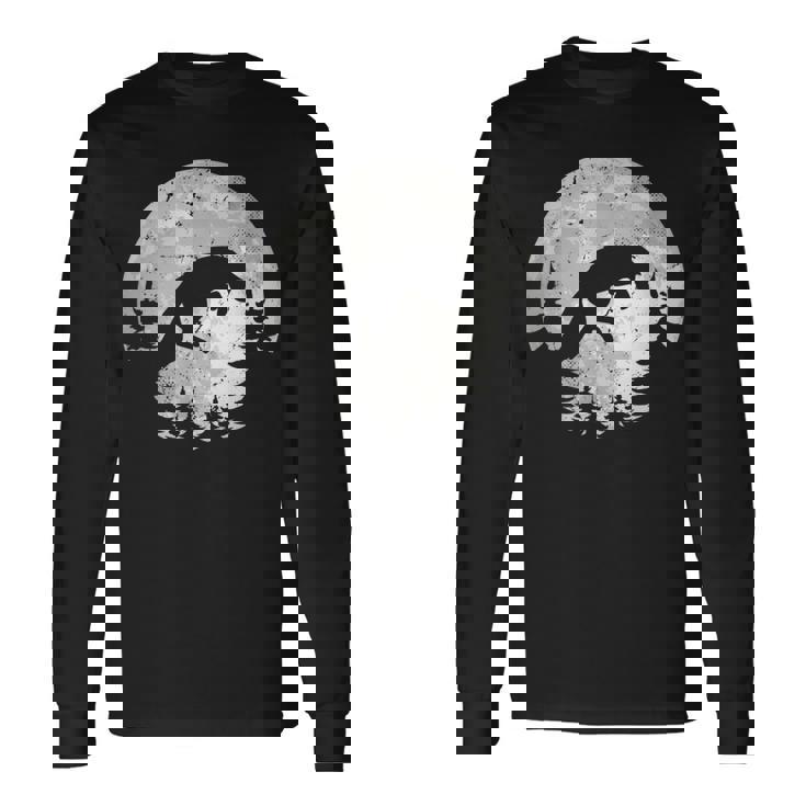 きつね 北海道 ムーンフォックスジャンプ 動物の自然を探している 長袖Tシャツ