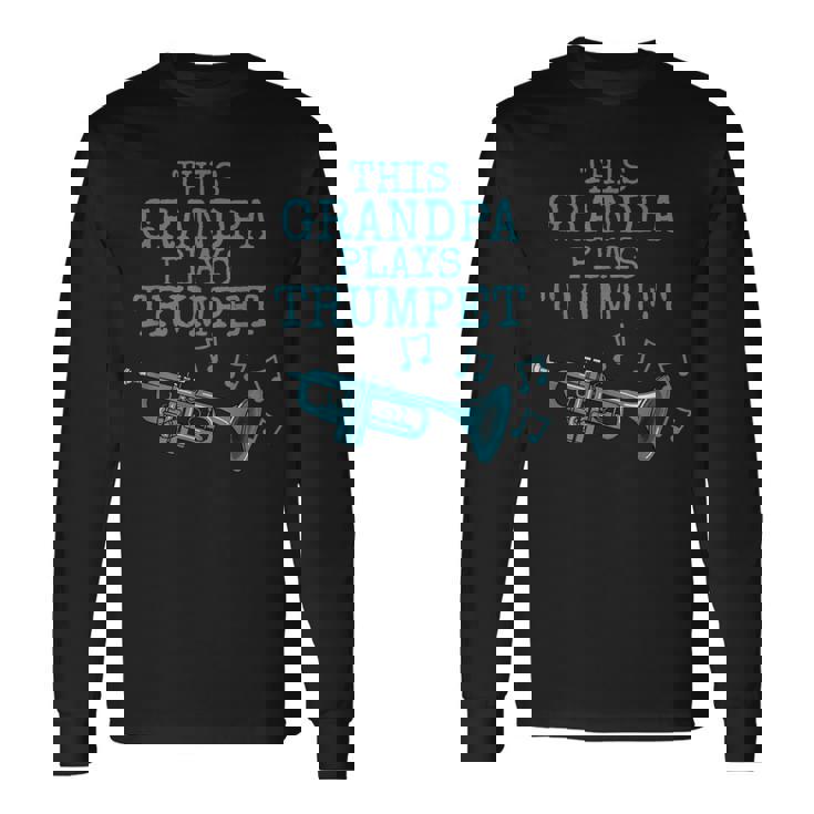 このおじいちゃんはトランペットを演奏し、トランペッター金管音楽家です 長袖Tシャツ