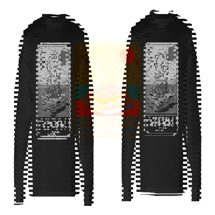 たこ焼きボール 道頓堀 日本 レトロ 和 漢字 お土産 長袖Tシャツ