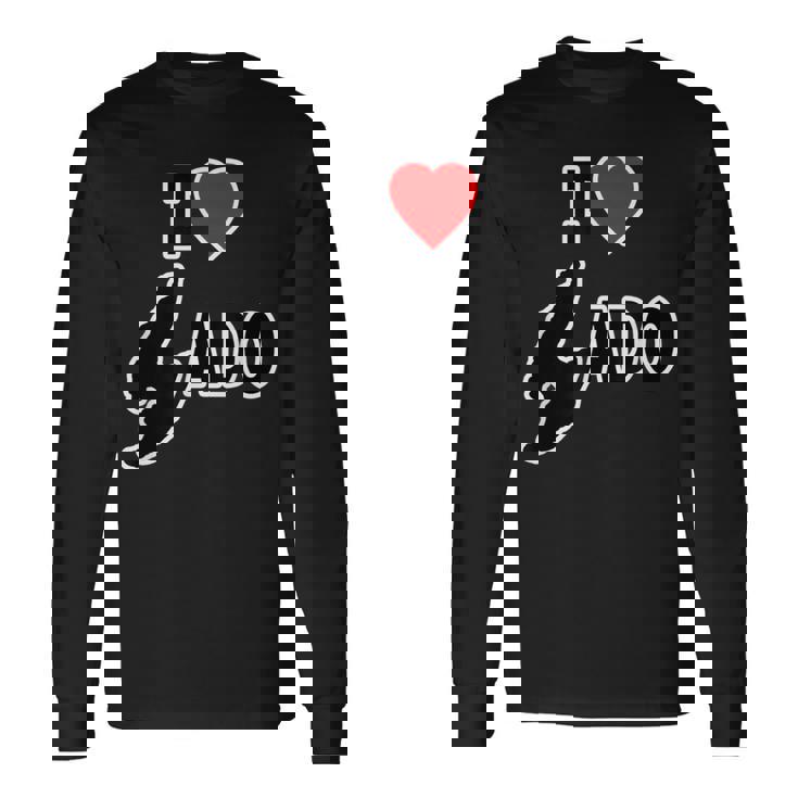 アイラブ・Sado 佐渡島 地図（I Love ハート）【47都道府県】Jimo-T ジモティ お土産 面白 長袖Tシャツ