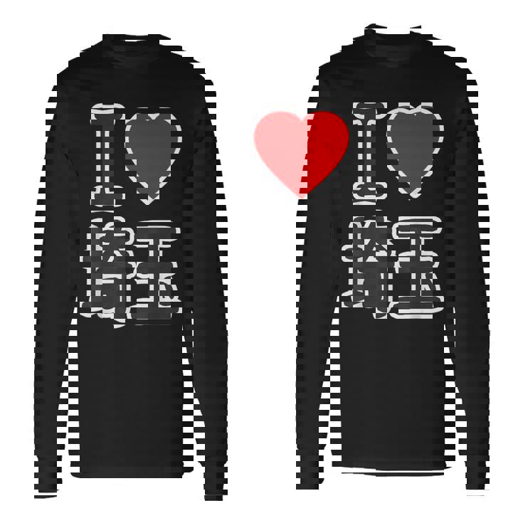 アイラブ・埼玉（I Love ハート）Big 大きな文字【47都道府県】Jimo-T ジモティ お土産 長袖Tシャツ