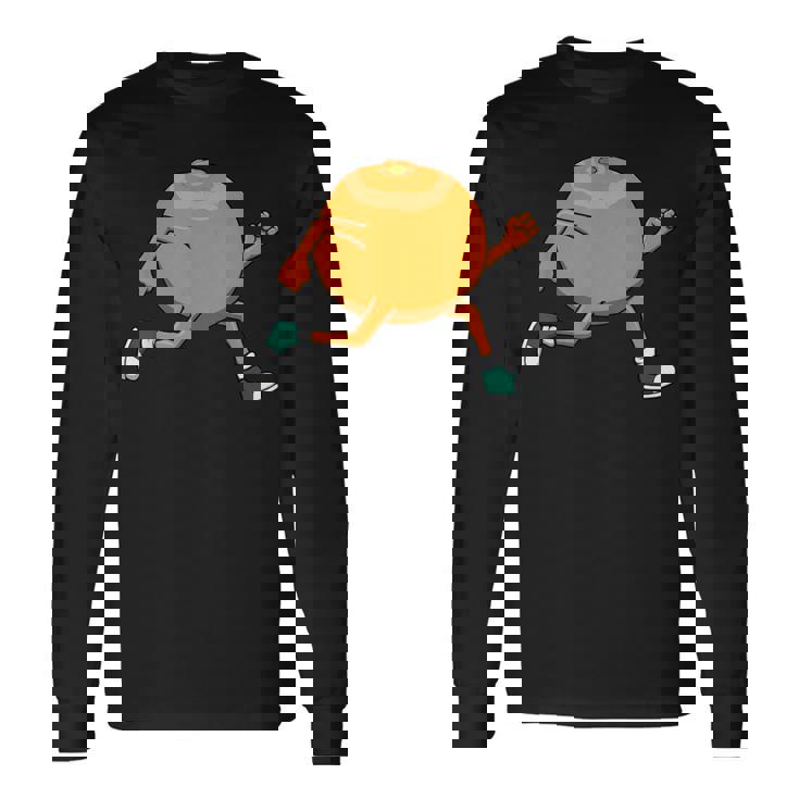 アイロニック・オレンジ・ランニング・マラソン・ホビーランナー 長袖Tシャツ