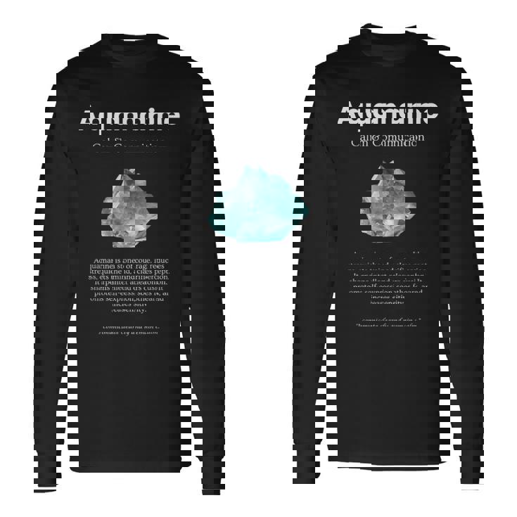 アクアマリンクリスタル 意味 アクアマリンの意味 定義 長袖Tシャツ