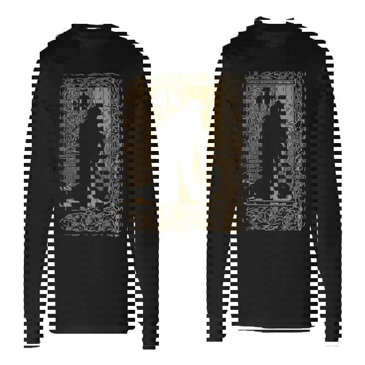 アールヌーボー、オーブリー・ビアズリー、ル・モルト・ダルサー、ギネヴィア 長袖tシャツ 長袖Tシャツ