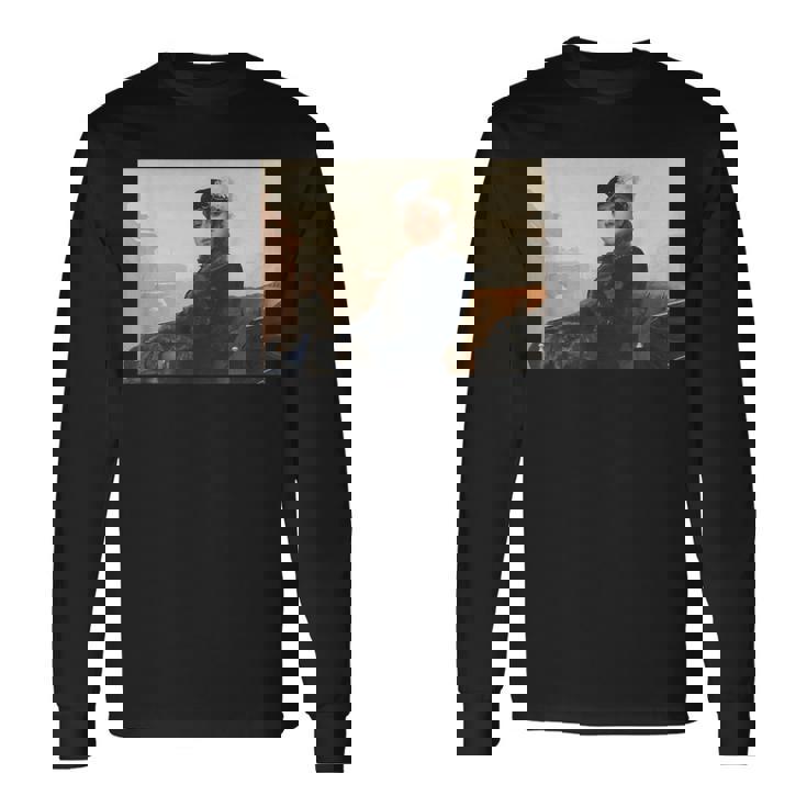 イヴァン・クラムスコイ作「見知らぬ女の肖像」 長袖Tシャツ