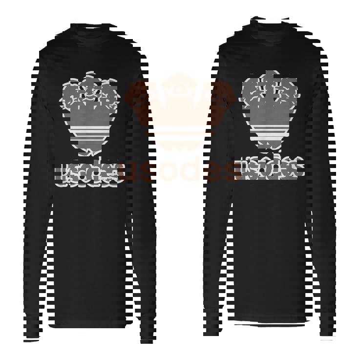 ウソデス Usodes かわうそです。《ブラウン 茶》コツメカワウソ かわいい ブランド パロディ 面白い 長袖Tシャツ