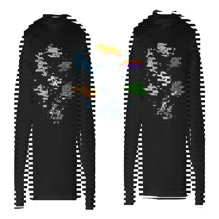 ウミウシ ウミウシ オーシャン スキューバ ダイバー シュノーケリング 水族館 長袖Tシャツ