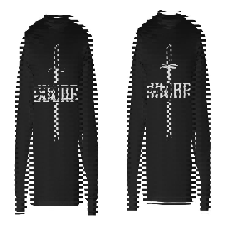 エクスカリバー アーサー王の石の中の伝説の剣 長袖Tシャツ