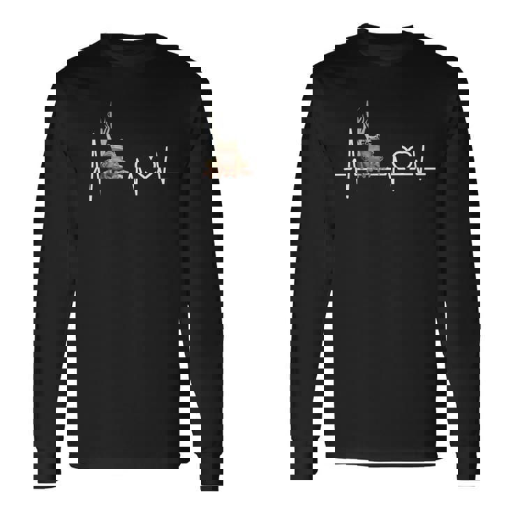 カエルのハートビート 長袖tシャツ 長袖Tシャツ