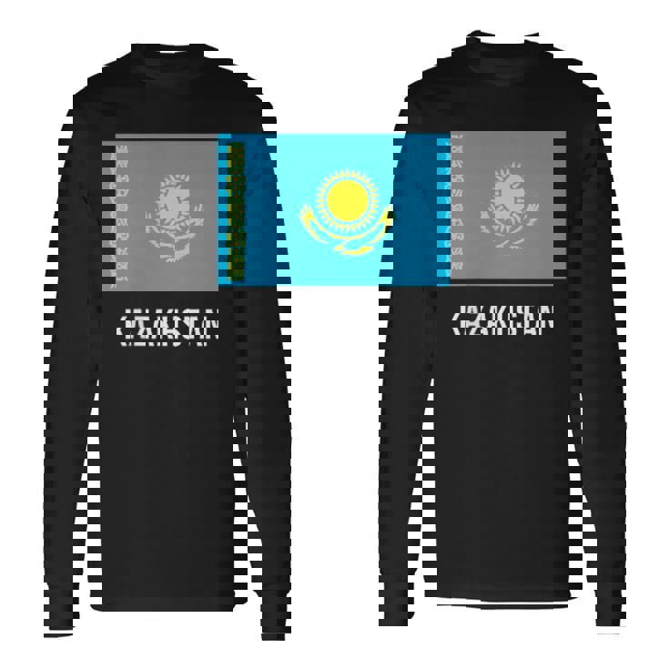 カザフスタン フラッグシャツ 長袖Tシャツ