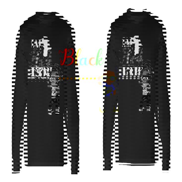 キッズ アイ・アム・ブラック・ヒストリー・シャツキッズガールズブラック・ヒストリー・マンス用 長袖Tシャツ