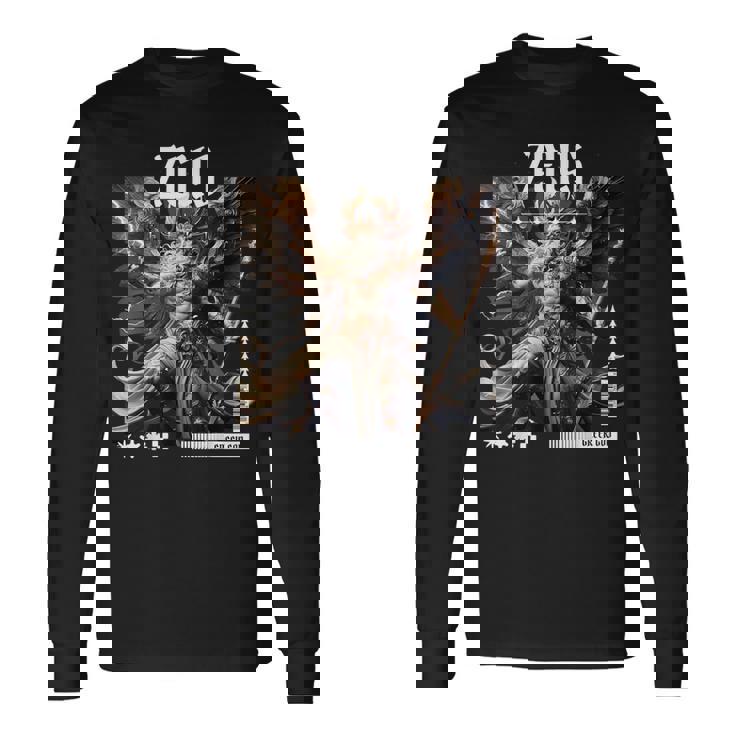 ギリシャ神ゼウス サンダーボルト 長袖Tシャツ