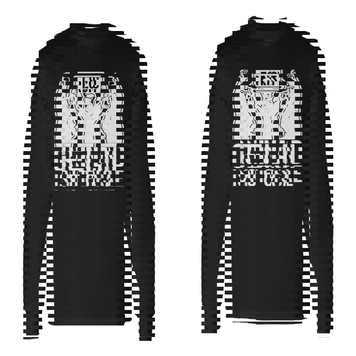 グリーンランドは非売品 シロクマ グリーンランド デンマーク 長袖Tシャツ