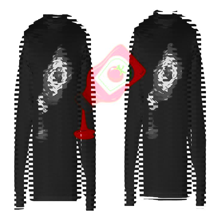 ケチャップをのせて面白いケチャップラバー 長袖Tシャツ