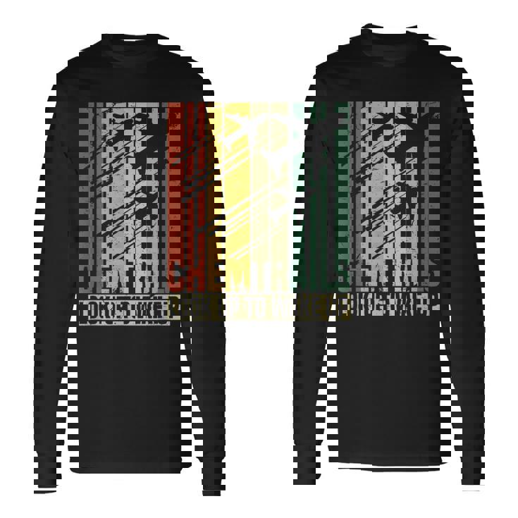 ケムトレイルは目を覚ますために見上げる 長袖Tシャツ