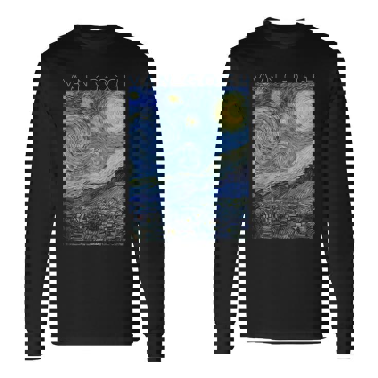 ゴッホ 星月夜 芸術家のためのアート 長袖tシャツ 長袖Tシャツ
