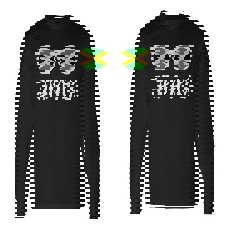サングラス フラッグ ジャマイカ ジャマイカ 生まれ 長袖Tシャツ