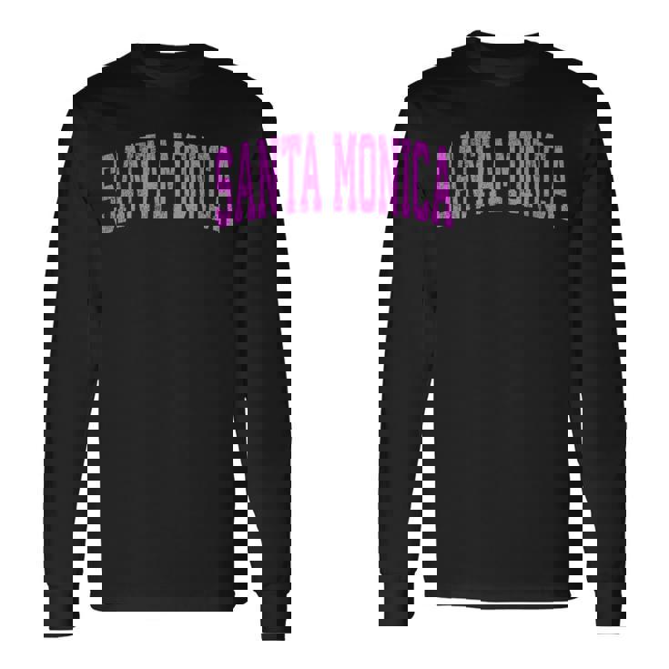 サンタモニカ カリフォルニア Ca ヴィンテージ アスレチック スポーツ ピンク デジ 長袖Tシャツ