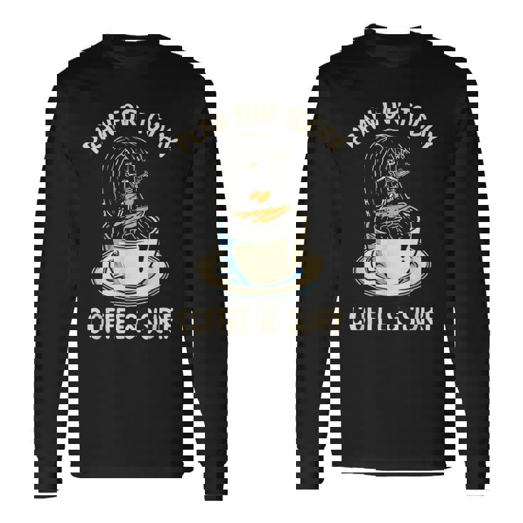 サーフィン スケルトン アパレル コーヒー サーフアパレル ハワイアンu 長袖Tシャツ