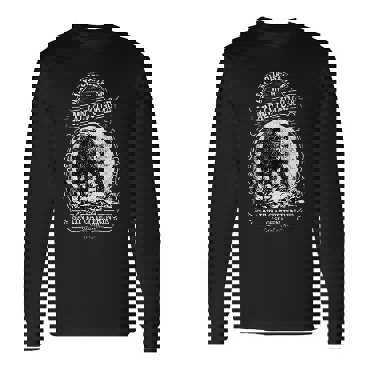 シエナの聖カタリナ 引用 クマの男らしい勇気 カトリック男性 長袖Tシャツ