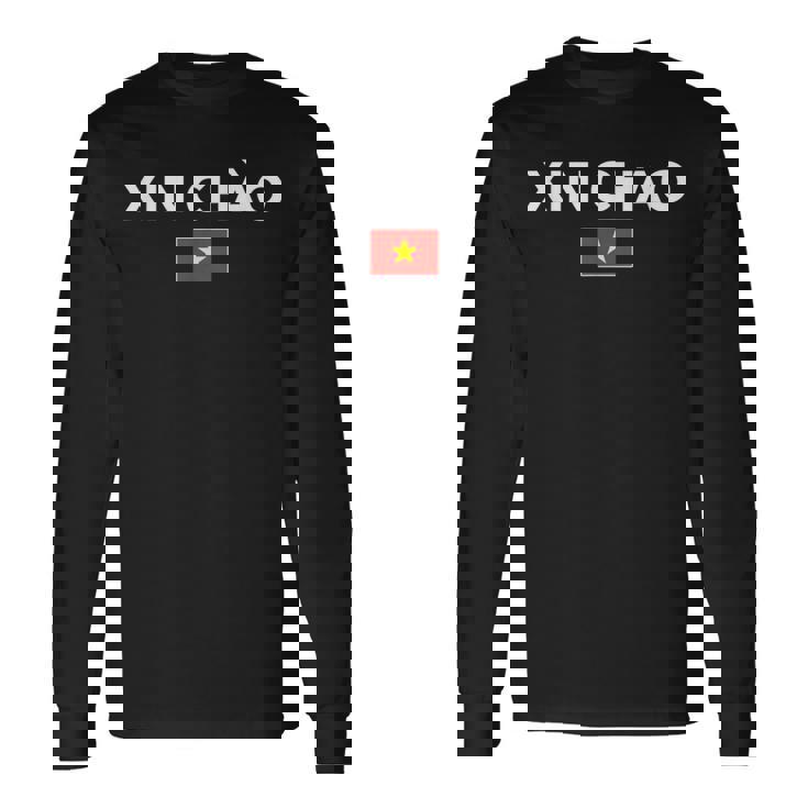 シンチャオ ベトナム語でこんにちは ベトナム 長袖Tシャツ