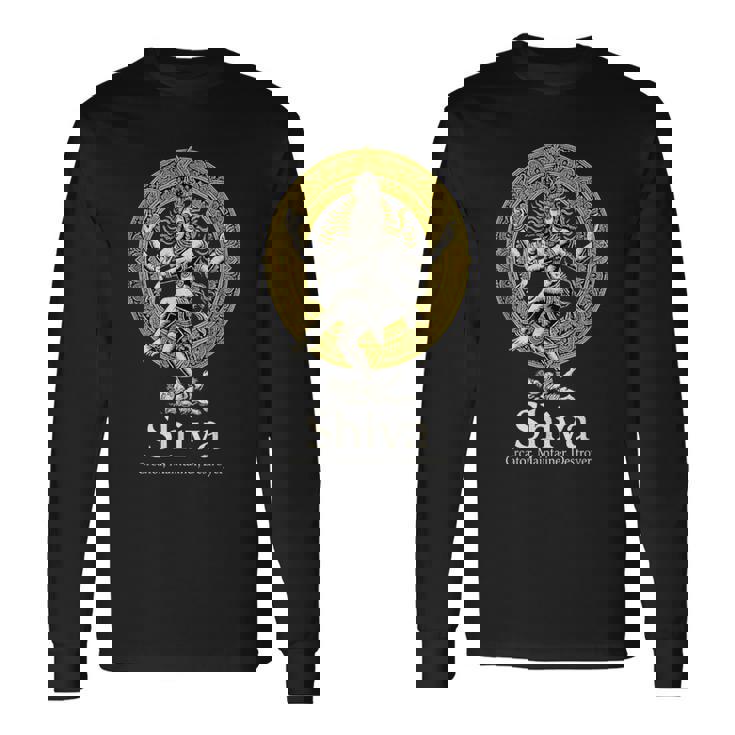 シヴァ クリエーター プリザーバー 駆逐艦 ナタラジャ ヒンドゥー ヴィンテージ 長袖Tシャツ
