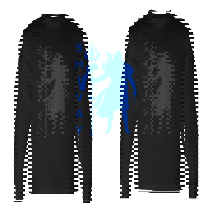 シヴァ神の美的デザイン、Om Namahhivayアート。 長袖Tシャツ