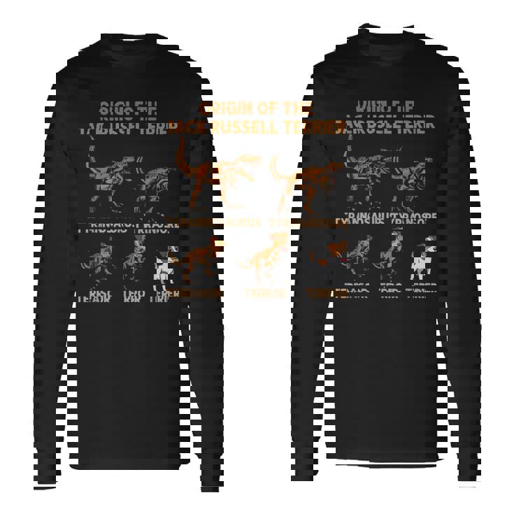 ジャック・ラッセル・テリア進化史犬の起源 長袖Tシャツ