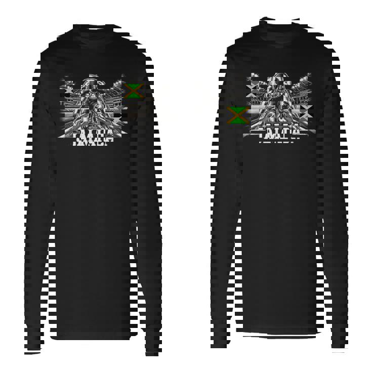 ジャマイカ 陸上競技 ジャマイカ スポーツ ジャマイカ アスリート 長袖Tシャツ