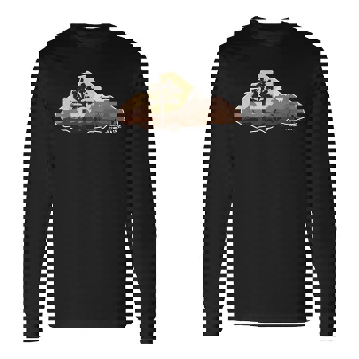 ジョシュア レトロ ボルダー ツリー ファニー ロック クライミング 長袖Tシャツ