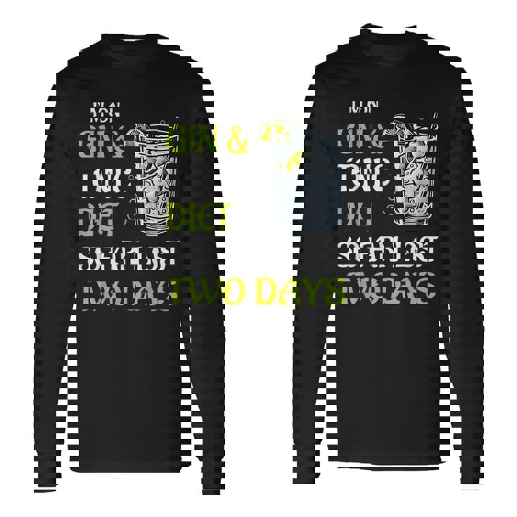 ジントニック ダイエット お酒 カクテル 面白い ドリンク 長袖Tシャツ