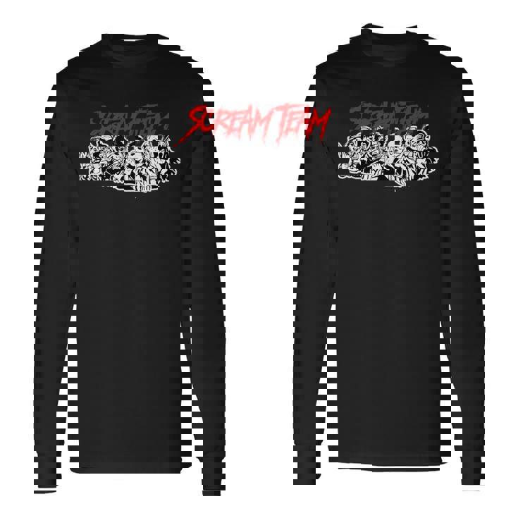 スクリームチーム ホラー映画 長袖Tシャツ