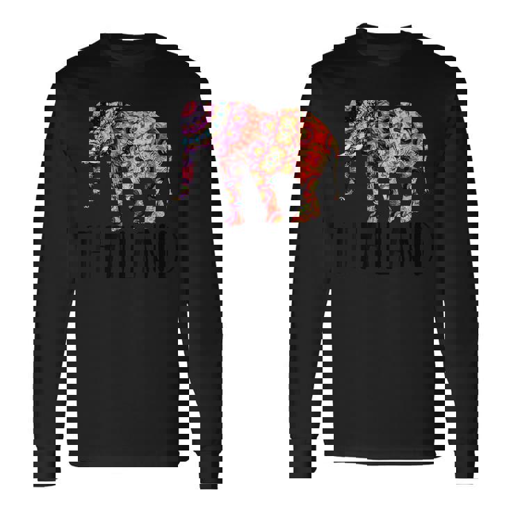 タイ象のお土産シャツ 長袖Tシャツ