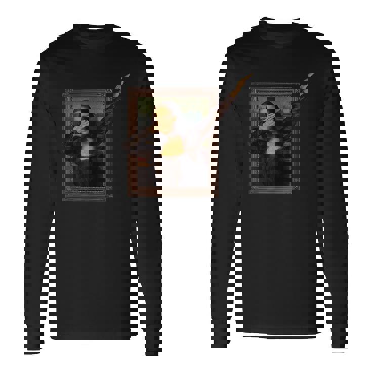 ダビング モナリザ 絵画 ラ・ジョコンダ 長袖Tシャツ