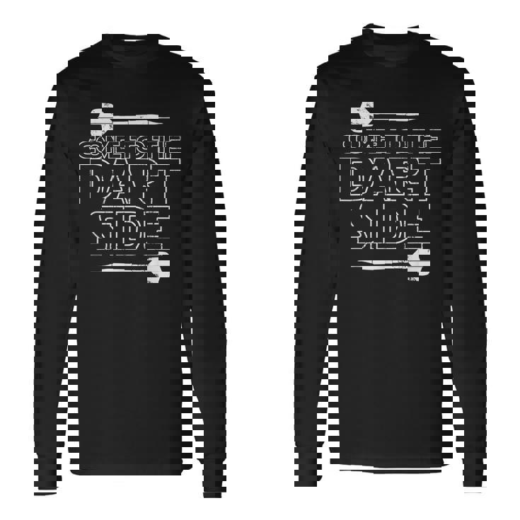 メンズ ダーツボード ダーツボード 面白いことわざダーツスポーツ 長袖Tシャツ