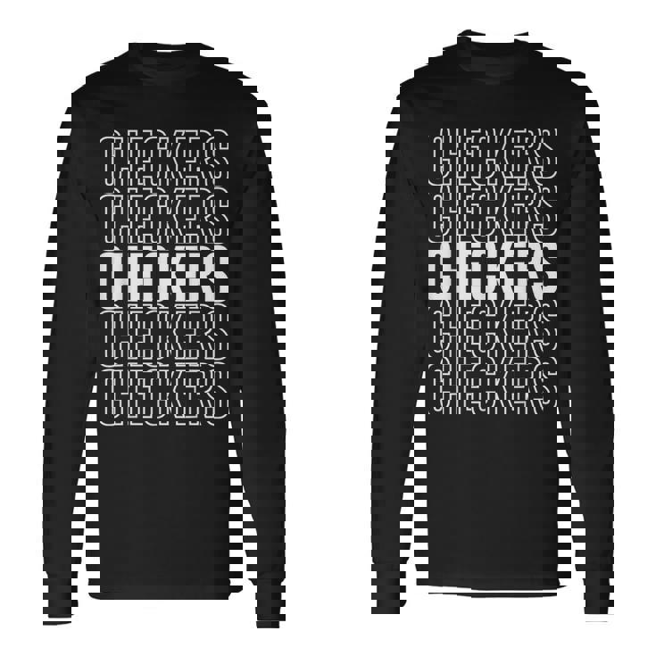 チェッカー 長袖Tシャツ