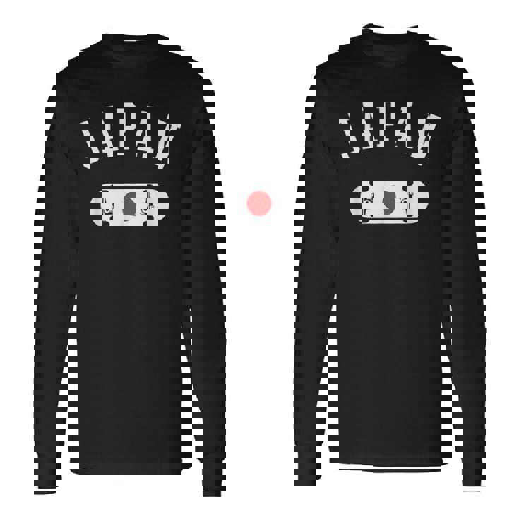 チームジャパンスケートボードジャージー日本国旗 長袖Tシャツ