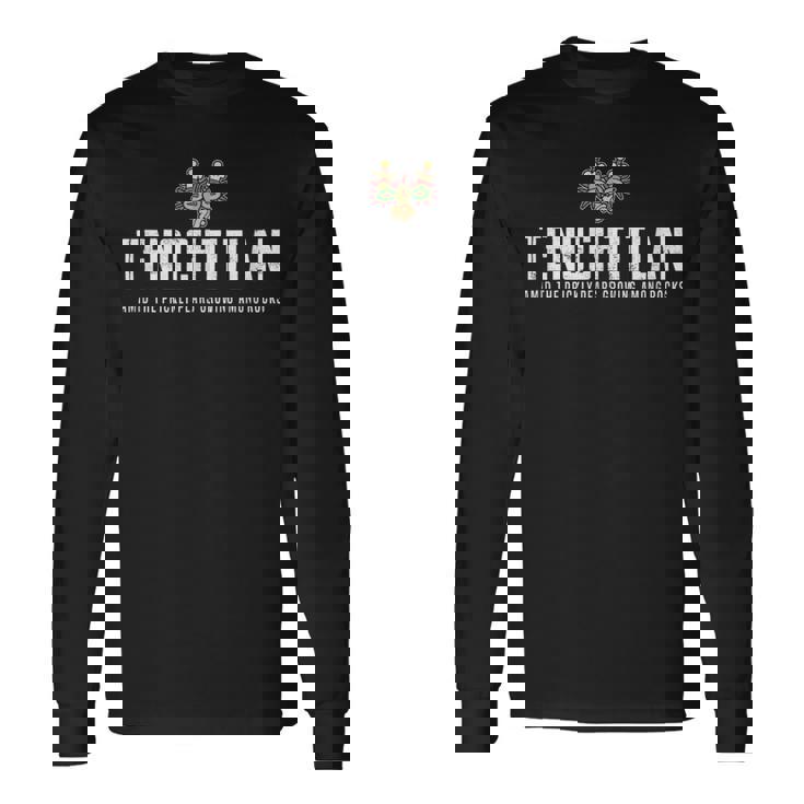 テノチティトラン メキシコシティ アステカ メソアメリカ ナワトル 長袖Tシャツ