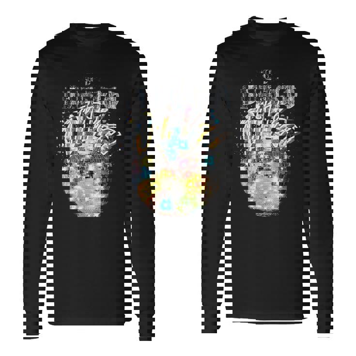 ディスコボール ディスコ ディーバ クイーン 70年代 レトロ ヴィンテージ ダンス 長袖Tシャツ