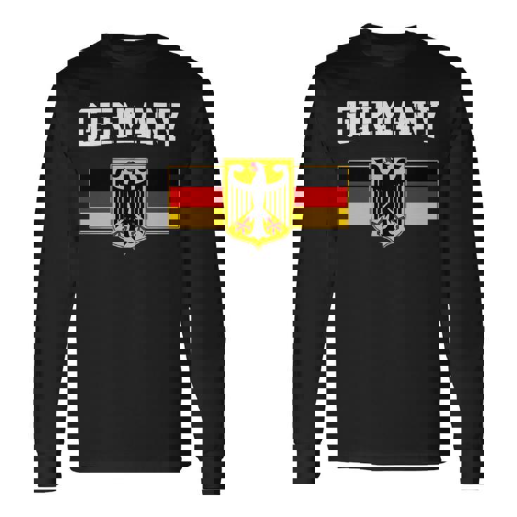 ドイツの国旗 ドイツの国章 長袖tシャツ 長袖Tシャツ