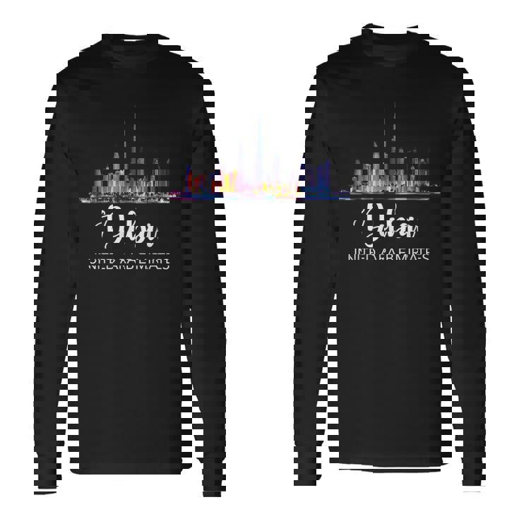 ドバイ お土産 スカイライン Uae アラブ首長国連邦 リマインダー 長袖Tシャツ