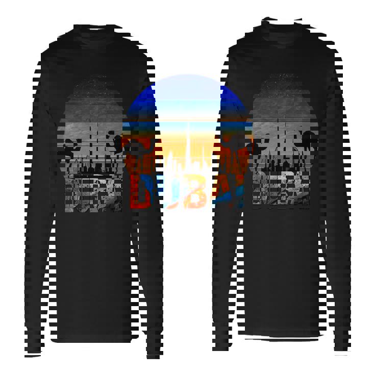 ドバイ ブルジュ ハリファ ヴィンテージ Uae ドバイ アラビア キャメル お土産 長袖tシャツ 長袖Tシャツ