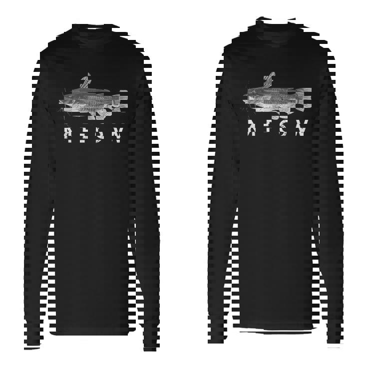 ナマズ シャツ ニャーファニー ナマズ フィッシング フィッシャーマン 長袖Tシャツ