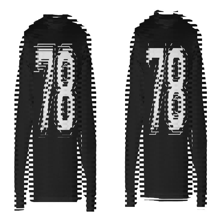 ナンバー78 バーシティスタイル ボールド スポーツ 誕生日 ジャージ 長袖Tシャツ