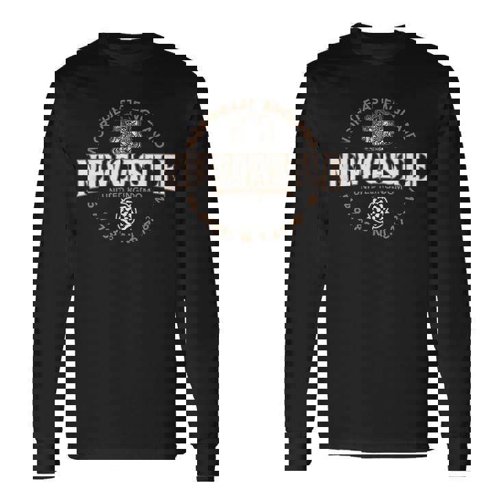 ニューカッスル北東部イングランド座標ラベル 2C 長袖Tシャツ