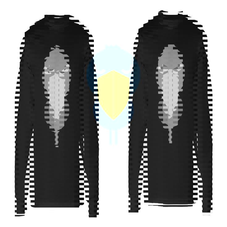 ハシビロコウ アニマル イラスト ミニマル 図案 シンプル ユニセックス ギフト 長袖Tシャツ