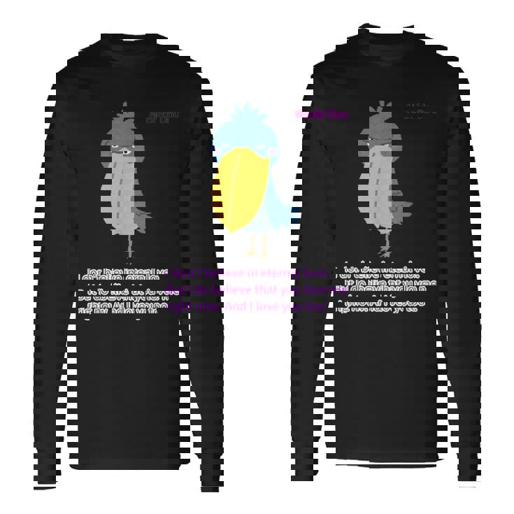 ハシビロコウlove 長袖Tシャツ