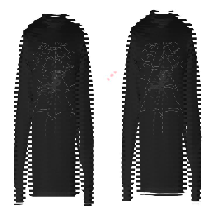 ハロウィン 怖い蜘蛛の巣 デッドリー スパイダーの巣 長袖Tシャツ
