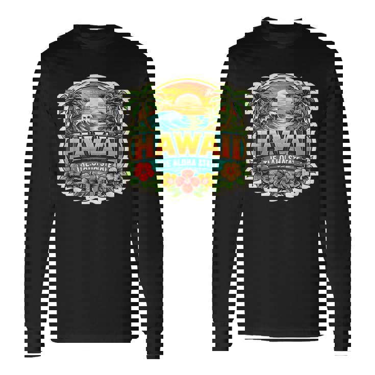 ハワイ アロハ州立大学 お土産 訪問者 記念品 ハワイアン 長袖Tシャツ