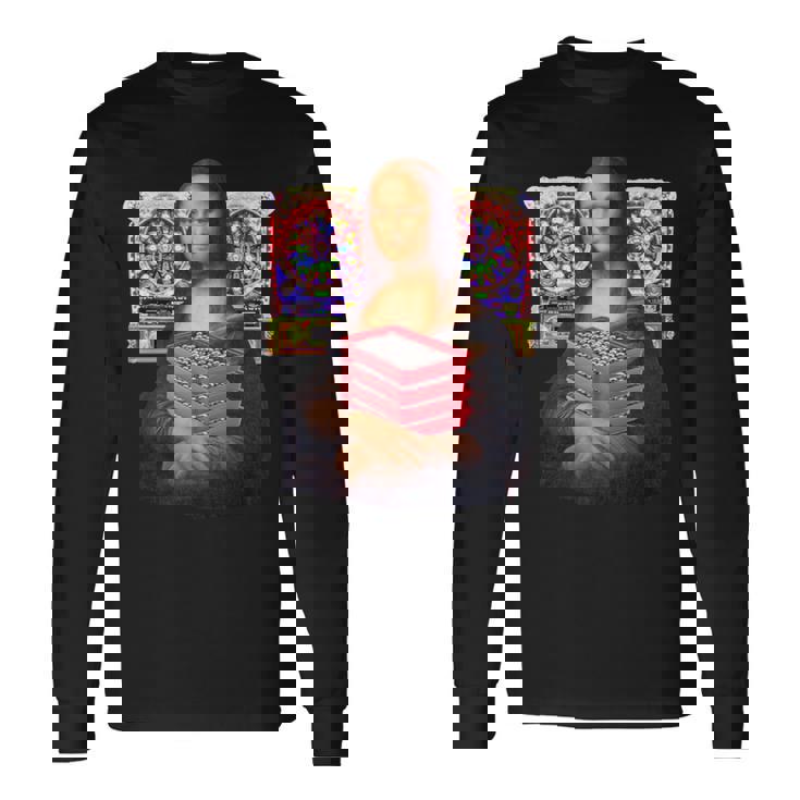 パチンカス 面白いtシャツ モナリザ パチンコ ギャンブル メンズ おもしろ 服 おもしろグッズ ネタ ウケ狙い 長袖tシャツ 長袖Tシャツ